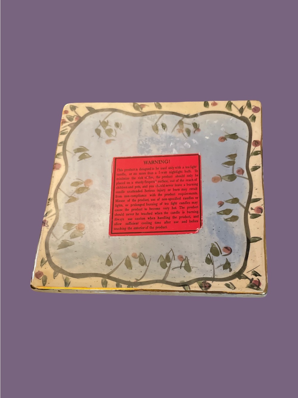 Blue Sky Clayworks Peace House Tea Light Holder / Heather Goldminc (Tile Only)